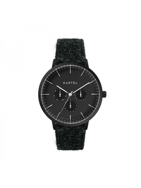 CUILLIN 43MM GREY HARRIS TWEED STRAP WATCH