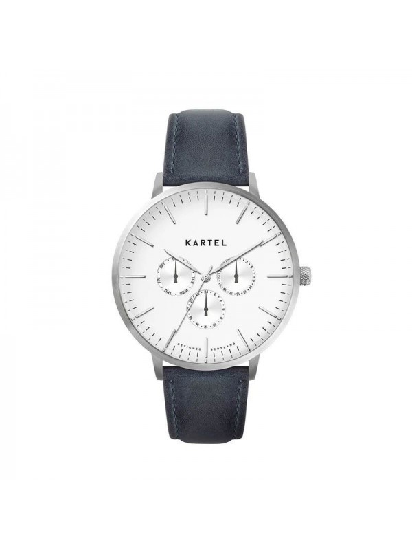 CUILLIN 43MM BLUE LEATHER STRAP WATCH