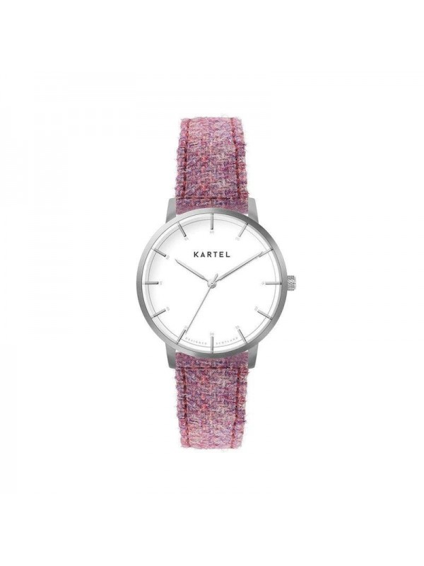 ISLA 34MM PINK TWEED STRAP WATCH