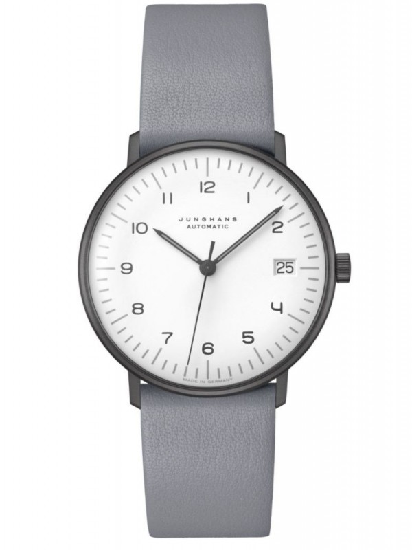 027/4006.04 max bill Wristwatch Small Automatic Grey Leather Strap