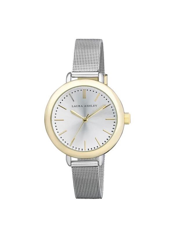 Laura Ashley Ladies Two Toned Rose Gold Mesh Watch