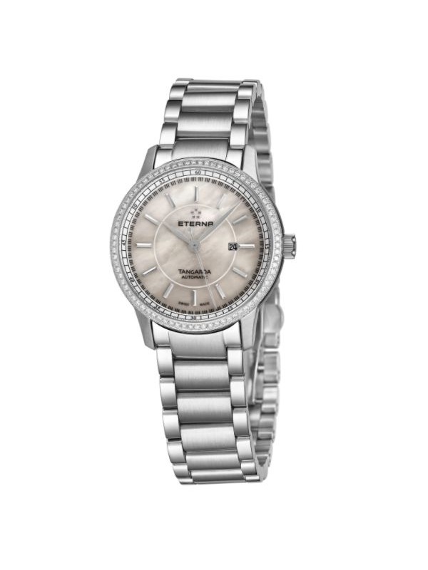 Eterna Women's 2947.50.61.0285 'Tangaroa' Mother of Pearl Dial Stainless Steel Diamond Automatic Watch