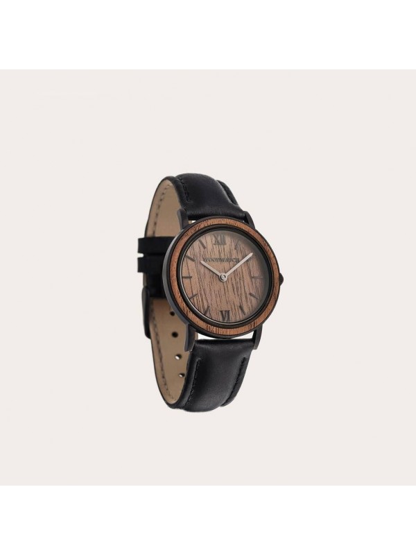 Brown Walnut Jet Petite - Minimal 34MM