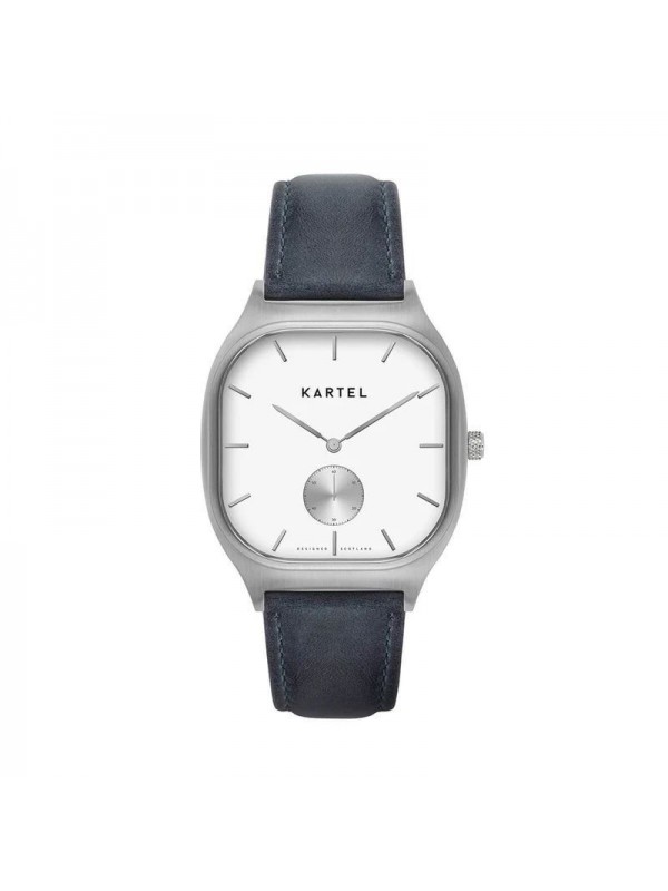 SINCLAIR 42MM BLUE LEATHER STRAP WATCH