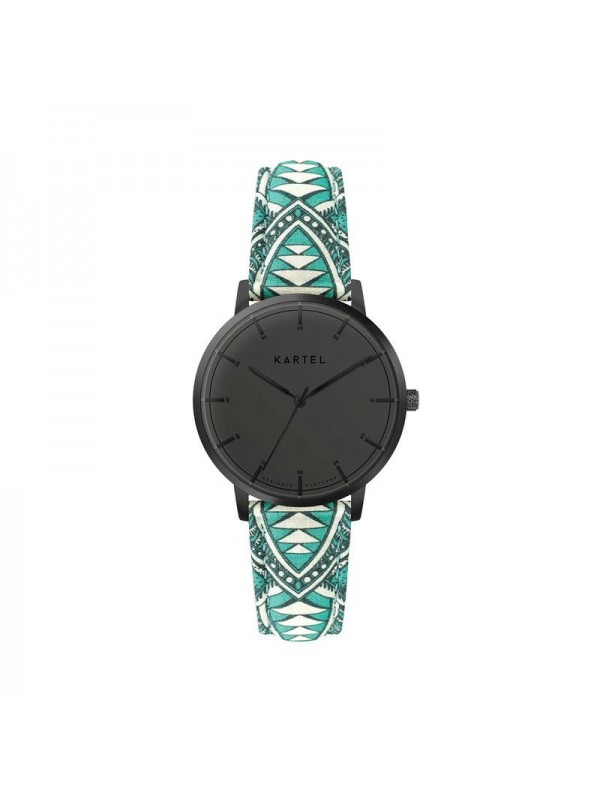 ISLA 34MM BLUE FABRIC STRAP WATCH