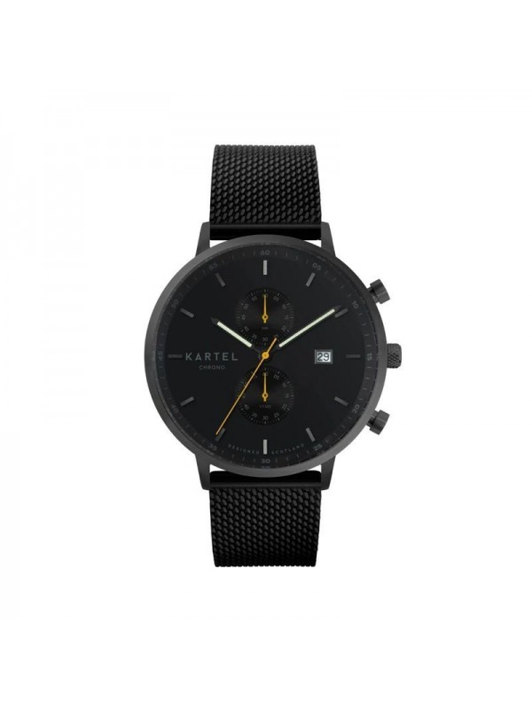 KNOYDART 43MM BLACK CHAIN MESH STRAP WATCH