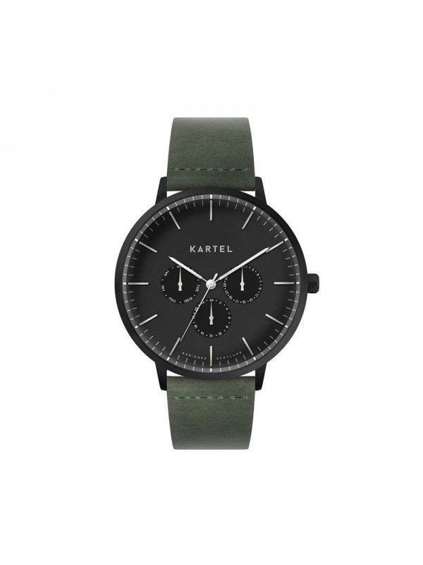 CUILLIN 43MM GREEN LEATHER STRAP WATCH