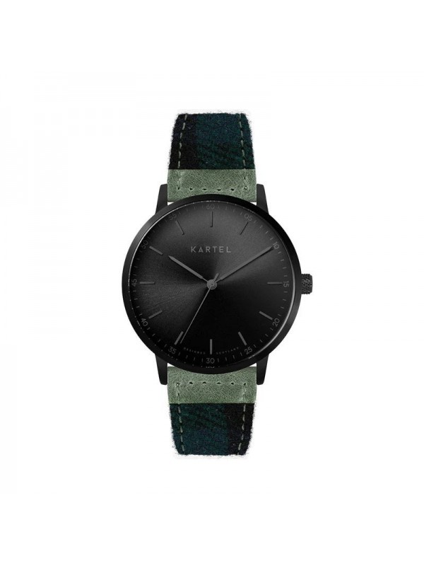 HUME 40MM BLUE TARTAN STRAP WATCH