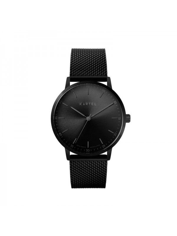 HUME 40MM BLACK CHAIN MESH STRAP WATCH