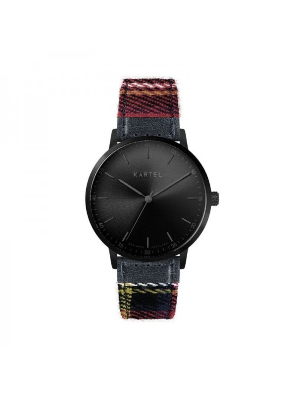 HUME 40MM RED TARTAN STRAP WATCH