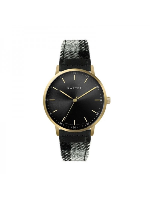 HUME 40MM GREY TARTAN STRAP WATCH