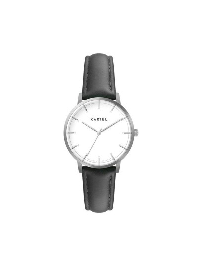 ISLA 34MM BLACK LEATHER STRAP WATCH