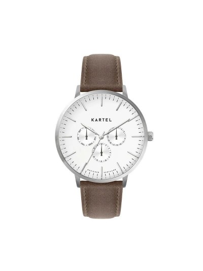 CUILLIN 43MM BROWN LEATHER STRAP WATCH