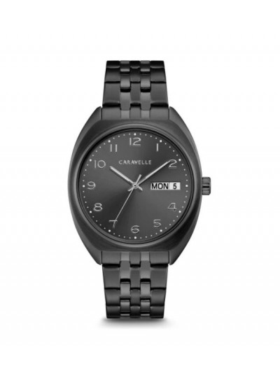 Caravelle by Bulova Mens 45C115 Gunmetal IP Stainless Bracelet Watch