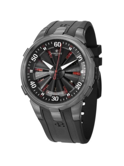 Perrelet Men's A4054/1 'Turbine XL Roulette' Black Dial Watch