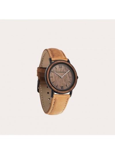Brown Walnut Amber Petite - Minimal 34MM