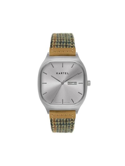 SINCLAIR 42MM BROWN FABRIC STRAP WATCH
