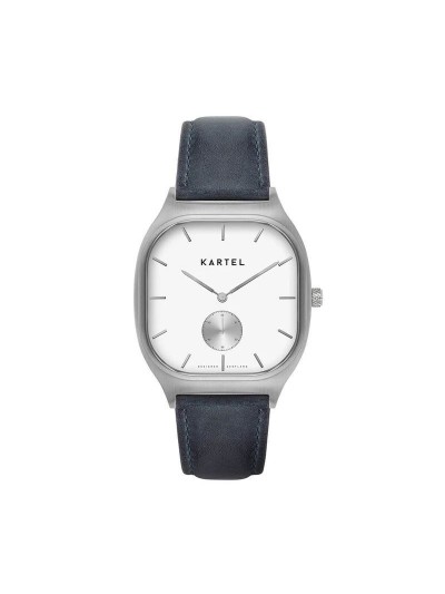 SINCLAIR 42MM BLUE LEATHER STRAP WATCH