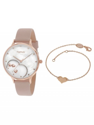 ERWO-HEART-01 Ladies' Watch Set Happy Hearts with Heart Bracelet