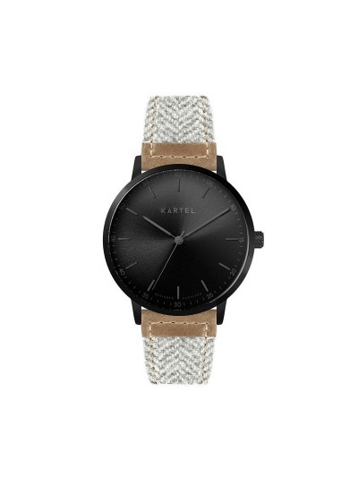 HUME 40MM GREY FABRIC STRAP WATCH