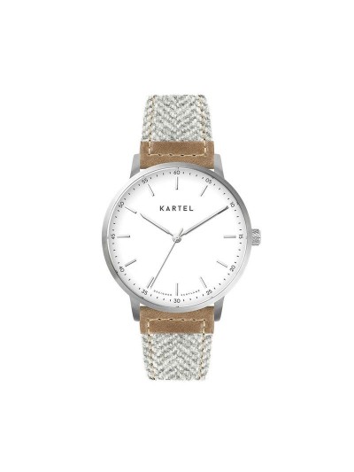 HUME 40MM GREY FABRIC STRAP WATCH