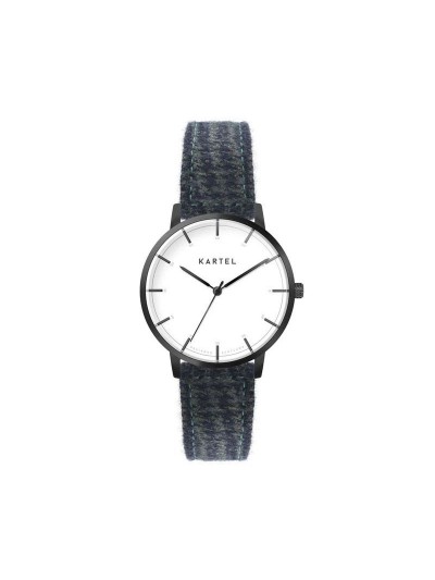 ISLA 34MM BLUE FABRIC STRAP WATCH