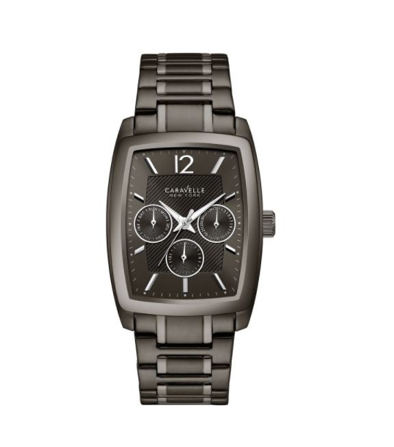 Caravelle Men's 45C111 Black IP Stainless Multifunction Bracelet Watch