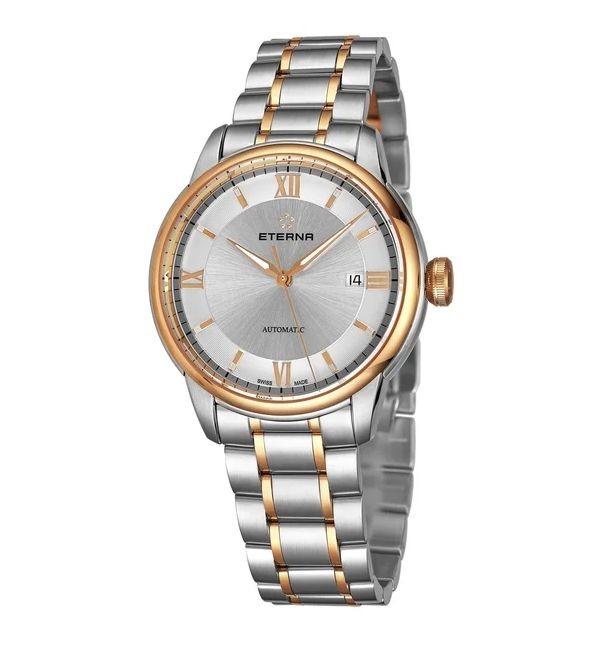 Eterna Men's 2970.53.17.1703 'Adventic' Silver Dial Two Tone Stainless Steel Automatic Swiss Made Watch