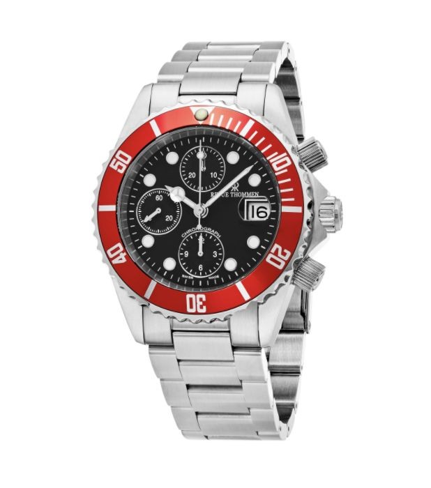 Revue Thommen Men's 17571.6136 'Diver' Black Dial Stainless Steel Chronograph Swiss Automatic Watch