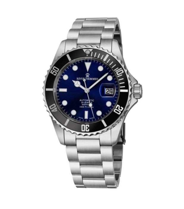 Revue Thommen Men's 17571.2123 'Diver' Blue Dial Stainless Steel Swiss Automatic Watch